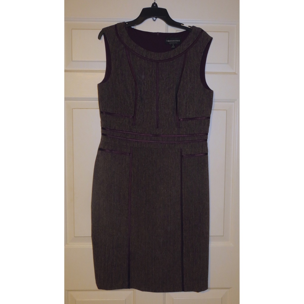 Connected Apparel Purple Dress w/Satin Piping